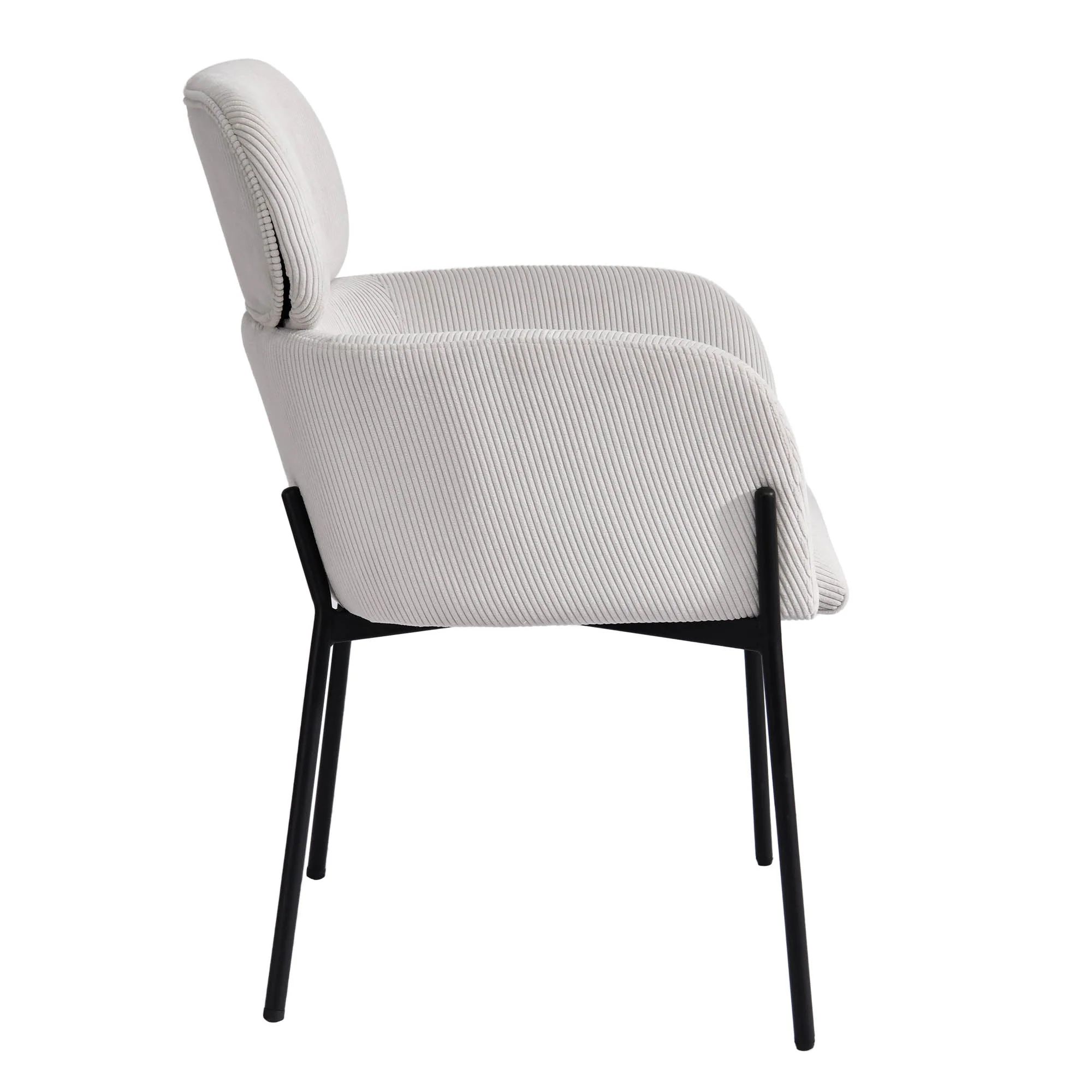 Allegra Dining Chair - Corduroy White - Image 7