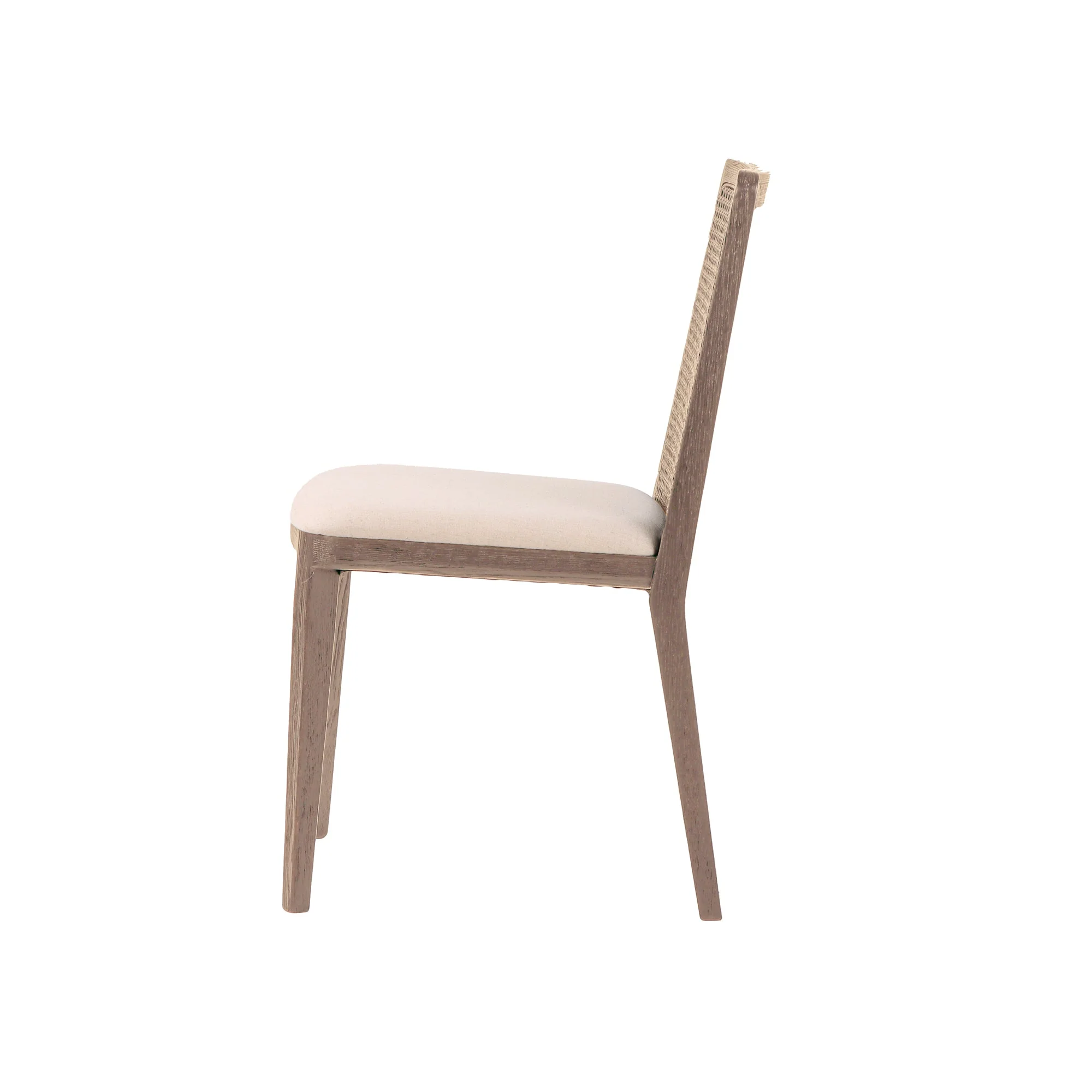 Cane Dining Chair - Oyster Linen/Natural Frame - Image 6