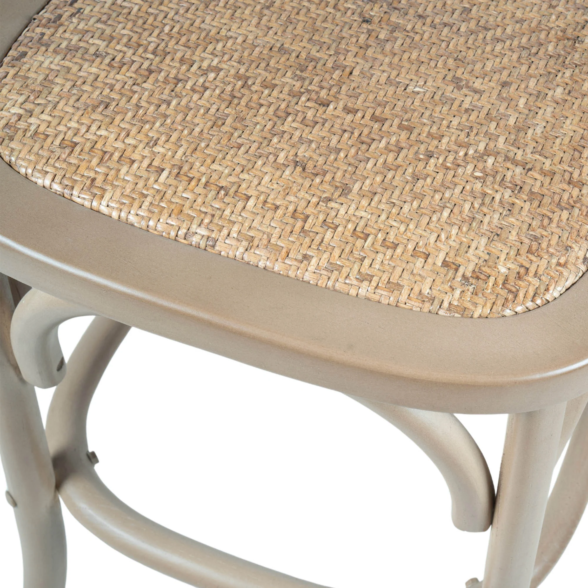Cross Back Fixed Counter Stool - Sundried - Image 7