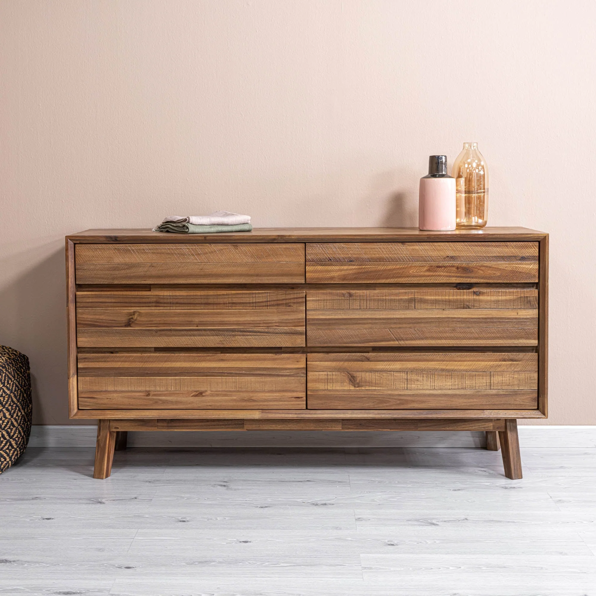 Gia 6 Drawer Dresser - Warm Pecan - Image 2