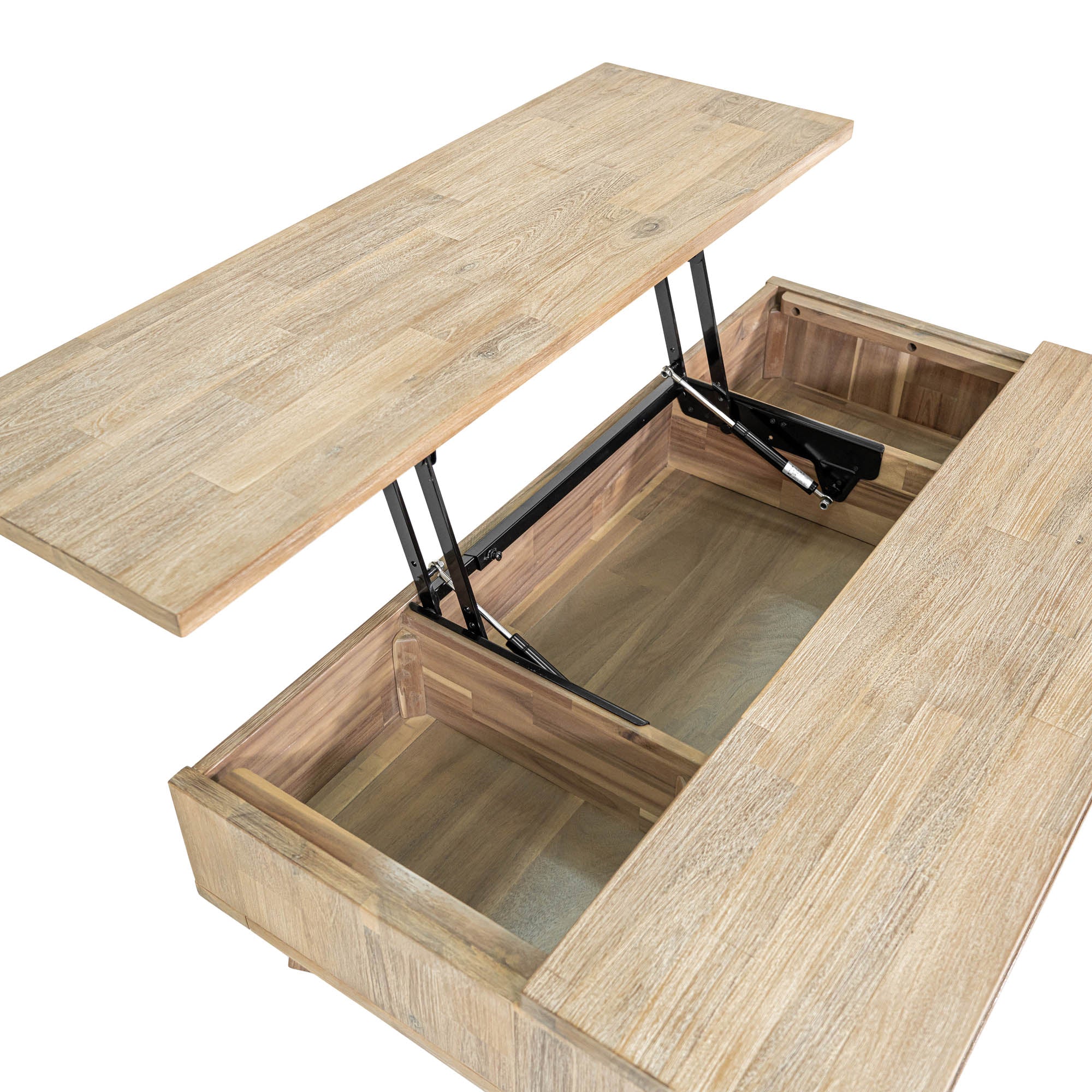 Gia Coffee Table w/ Lift Top - Light Driftwood - Image 14