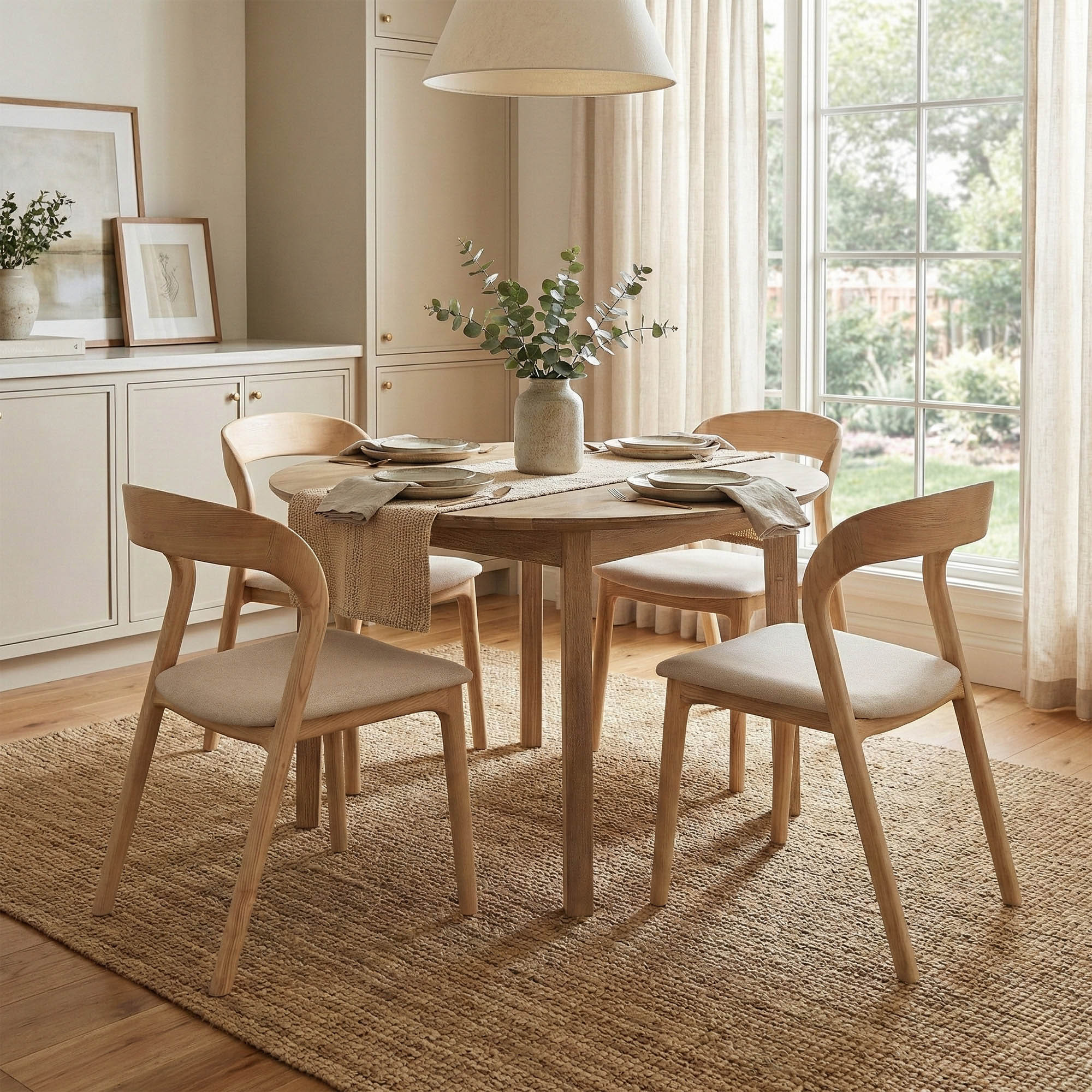 Gia Round Dining Table - Light Driftwood - Image 2