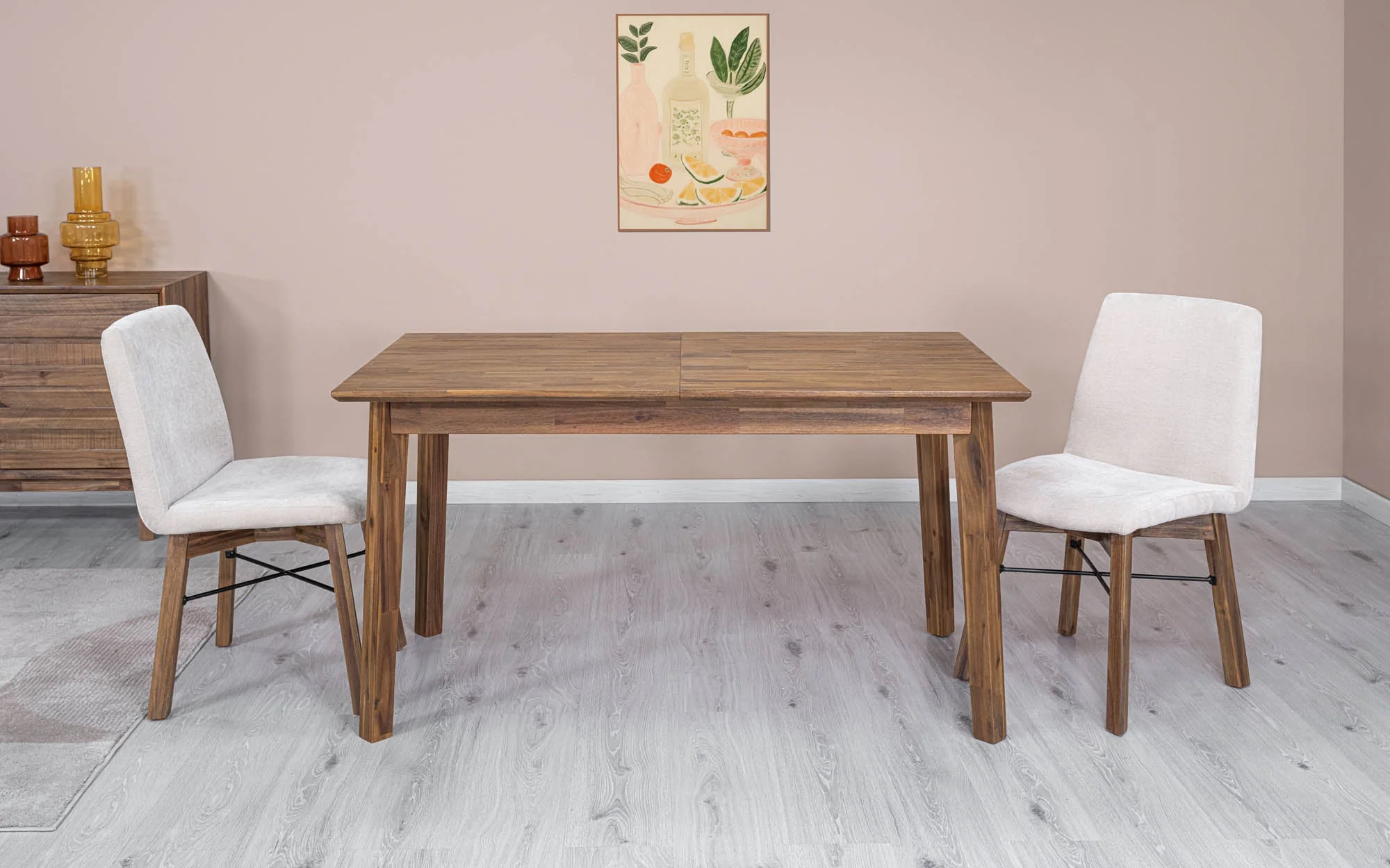 Gia Small Extension Dining Table w/ Butterfly System 55/71” - Warm Pecan - Image 23