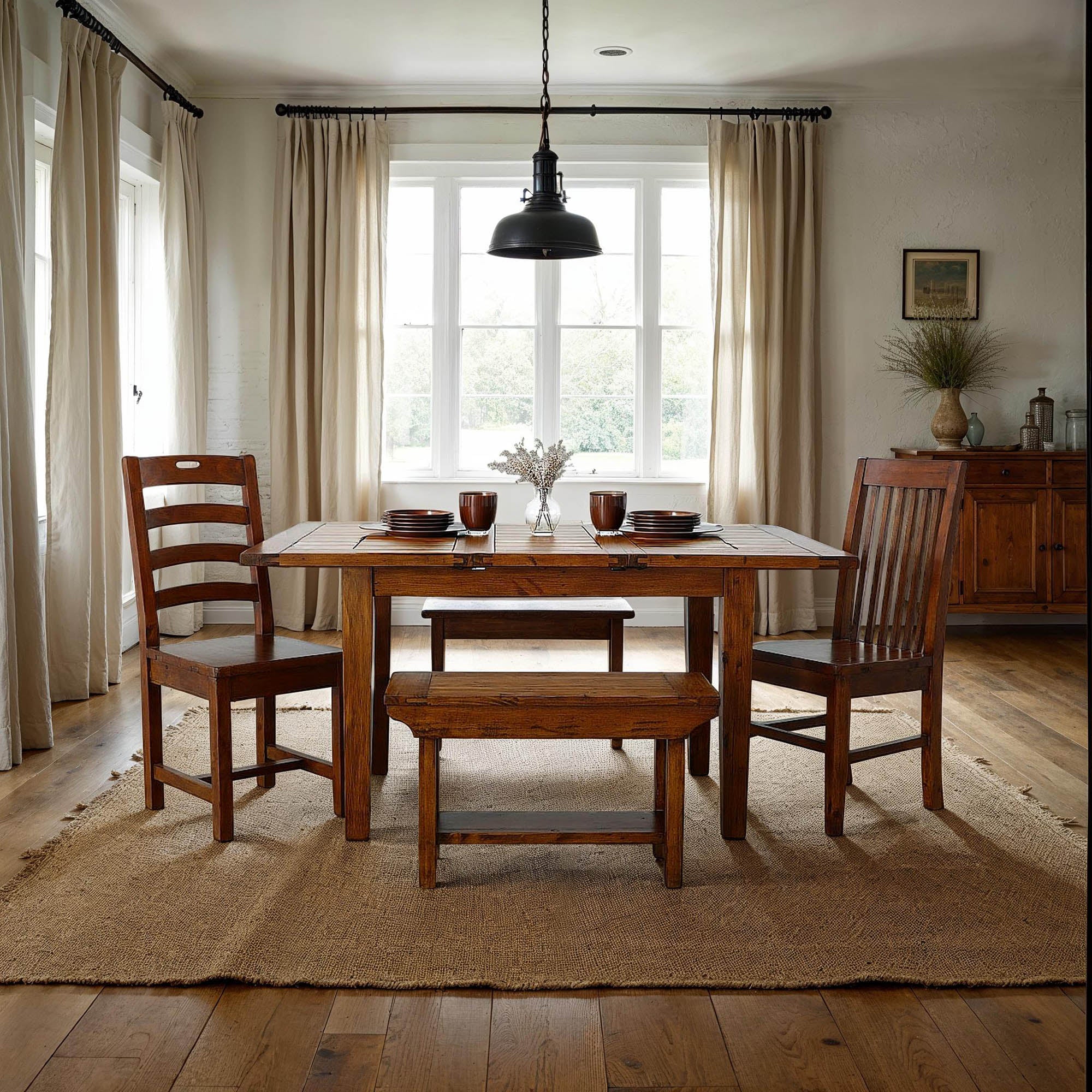 Irish Coast Small Extension Dining Table (47"/62") - African Dusk - Image 13