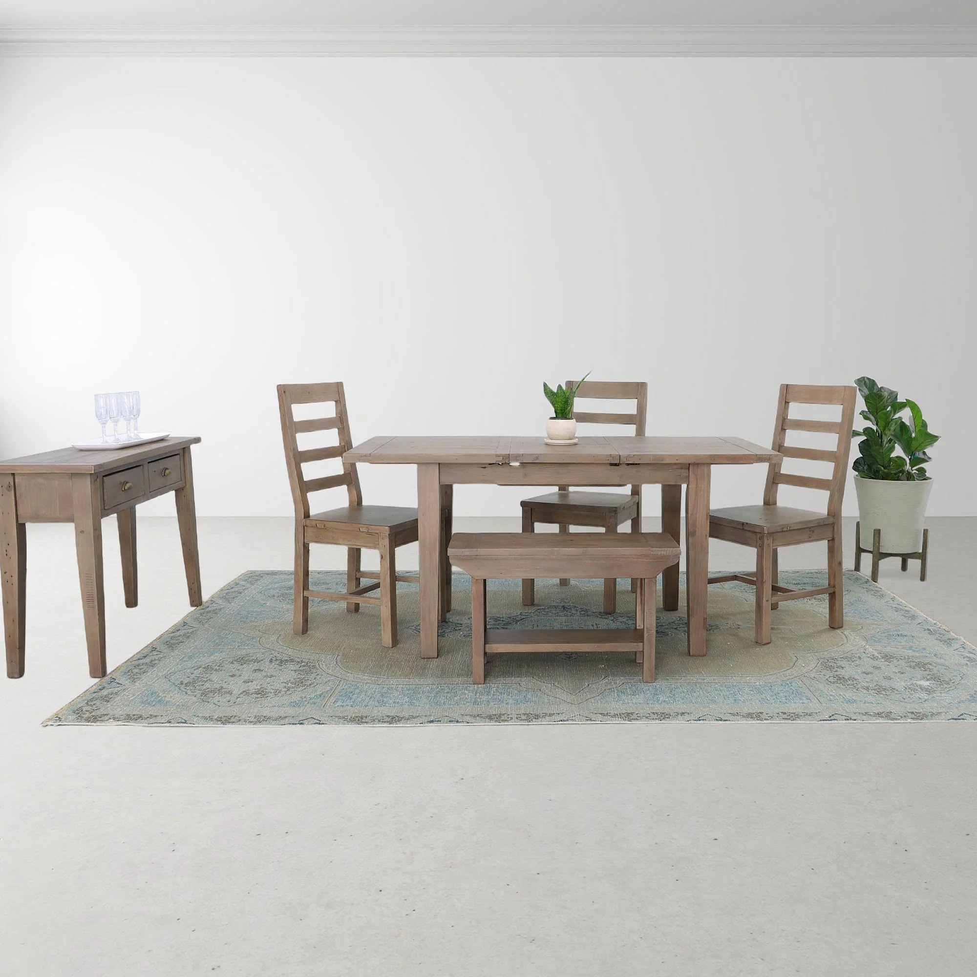 Irish Coast Small Extension Dining Table (47"/62") - Sundried - Image 14