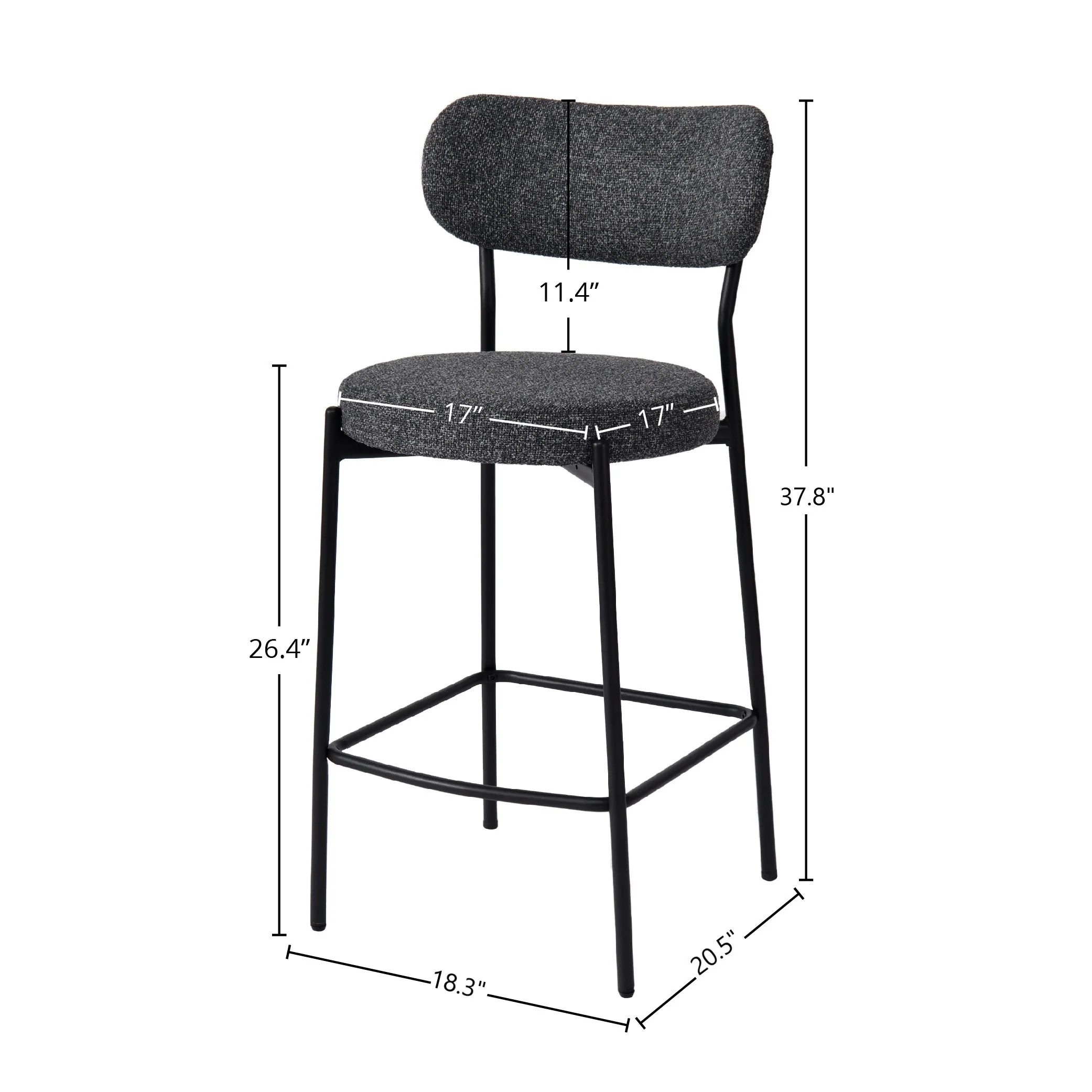 Kai Counter Stool - Chunky Grey - Image 3