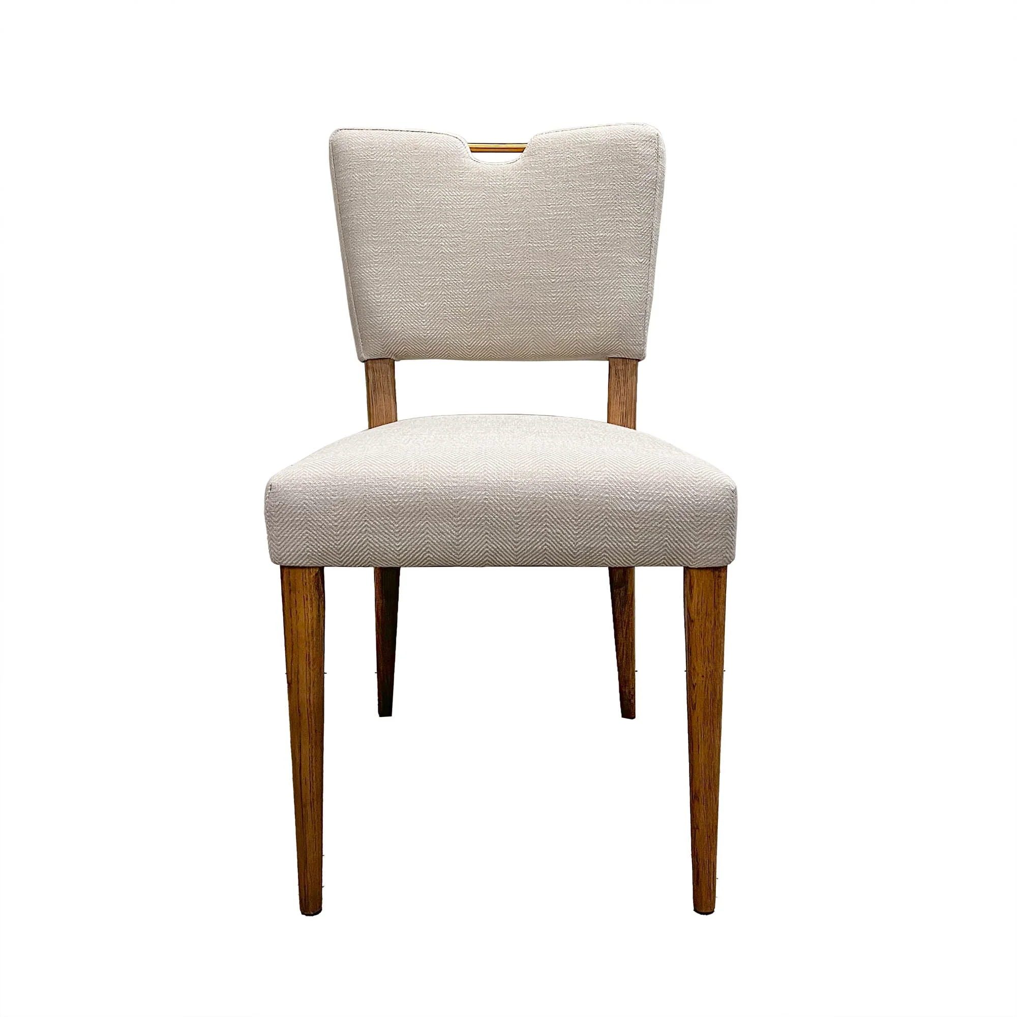 Luella Dining Chair - Sandy Beige/Cool Brown Legs - Image 4