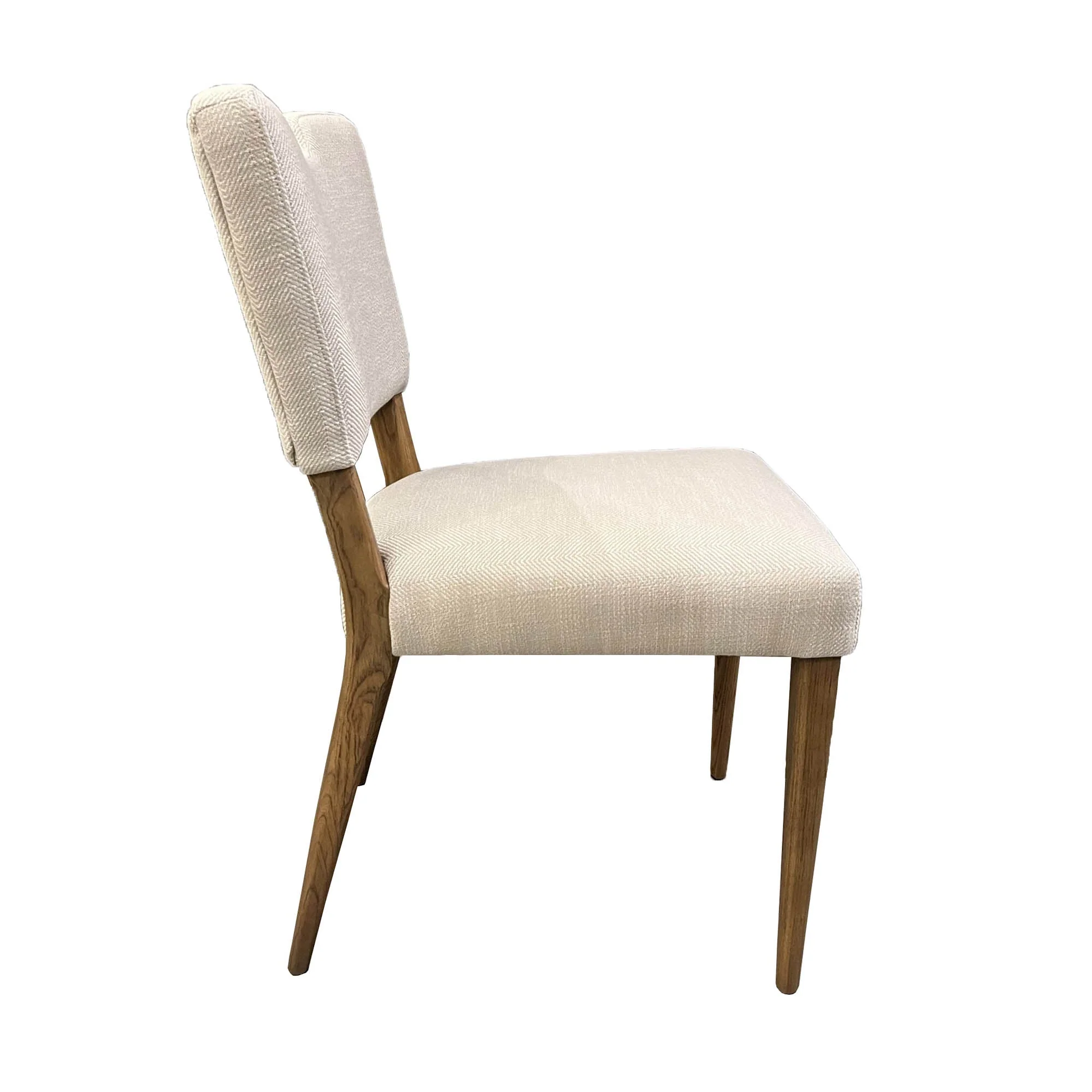 Luella Dining Chair - Sandy Beige/Cool Brown Legs - Image 6