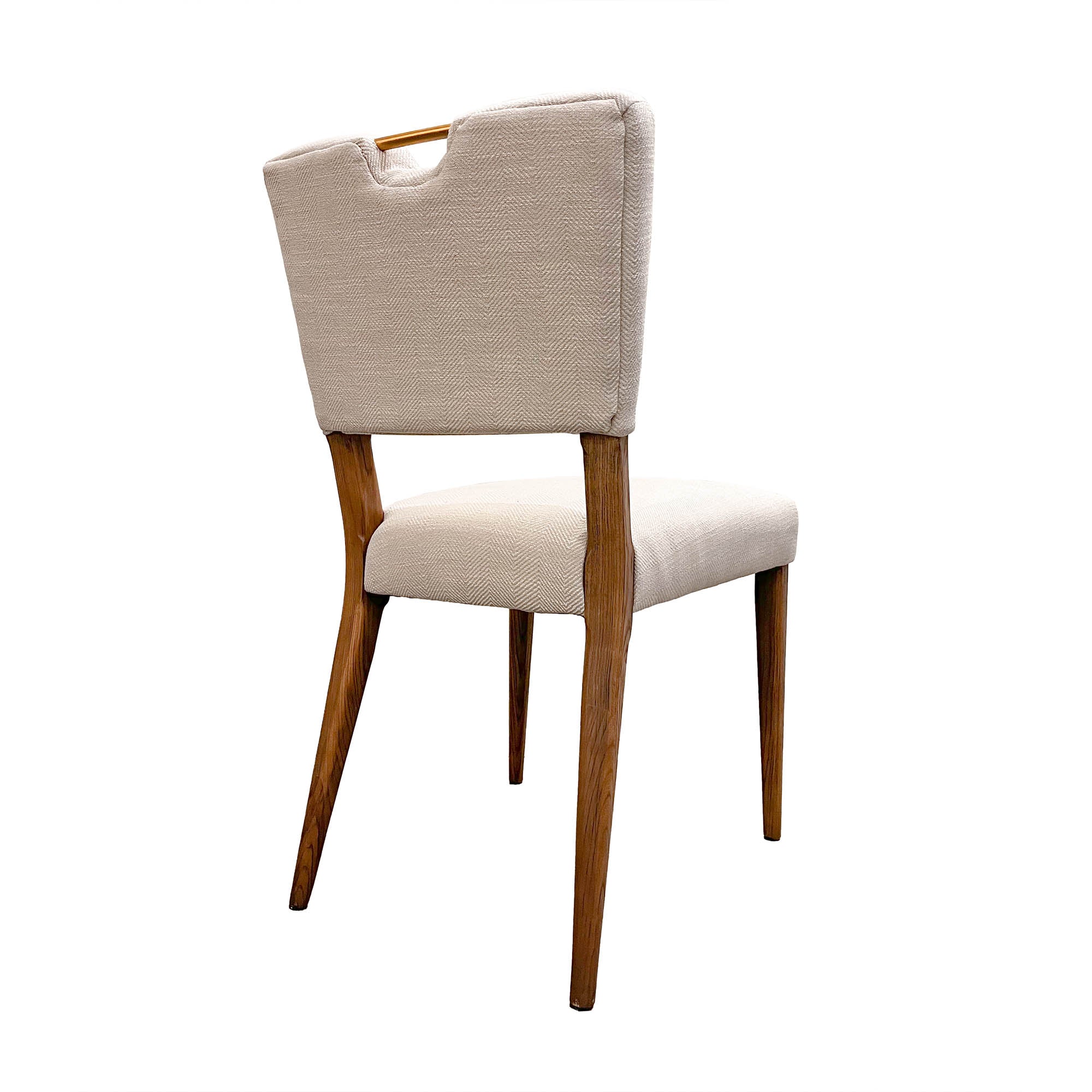 Luella Dining Chair - Sandy Beige/Cool Brown Legs - Image 7