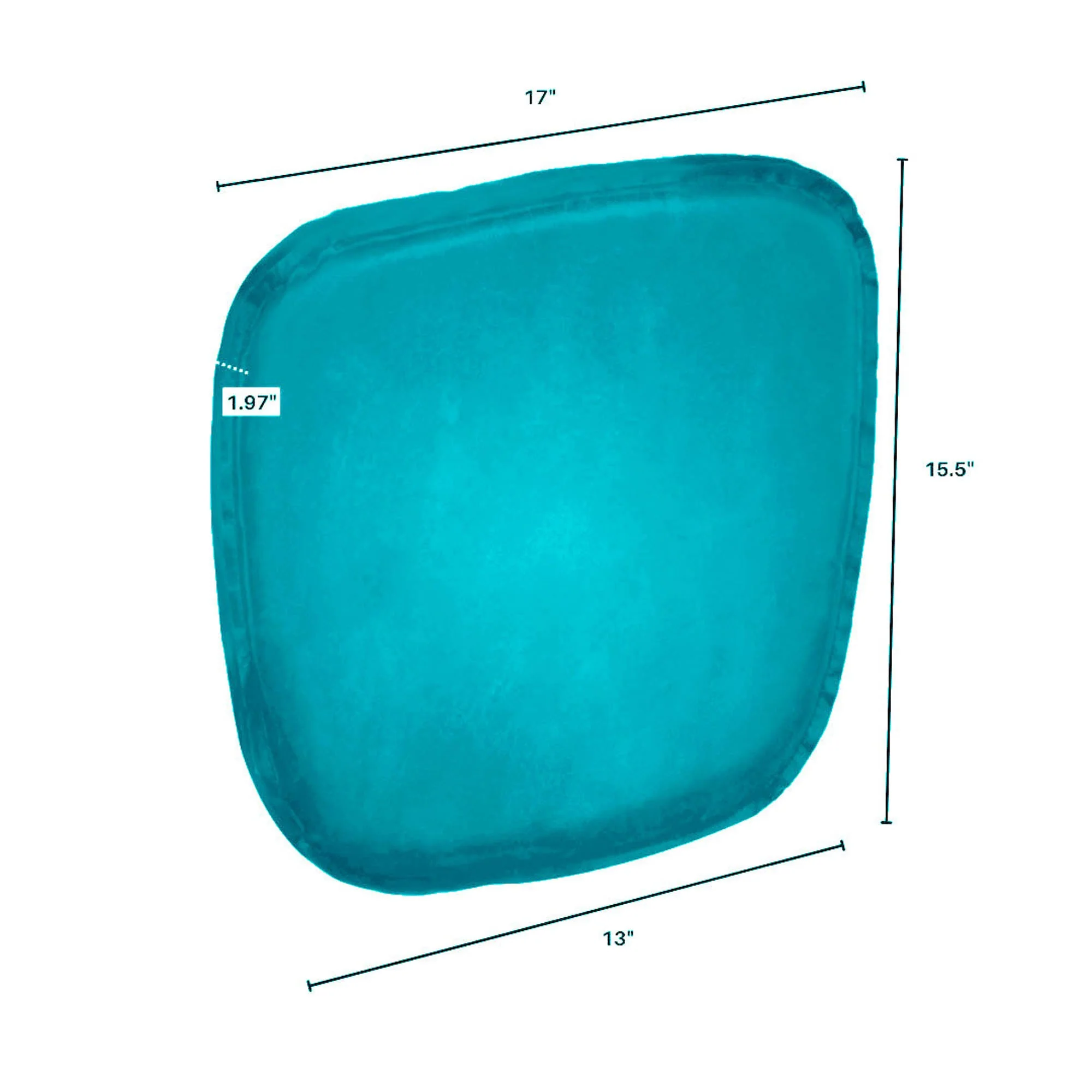 Metal Crossback Chair with Peacock Blue Seat Cushion - Image 6