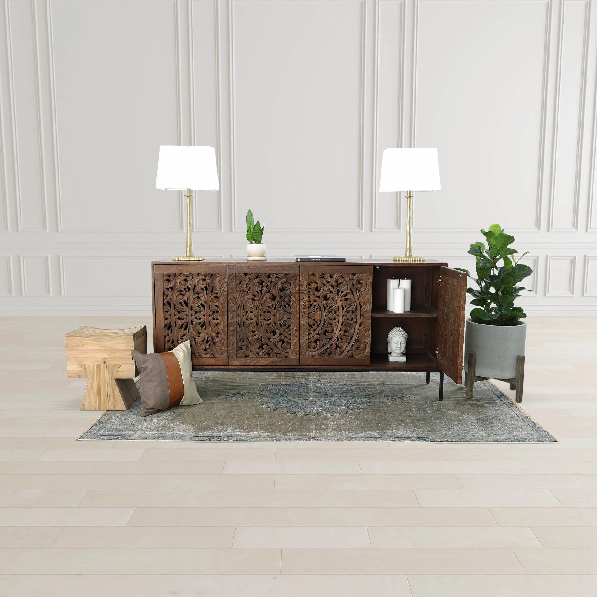 Patio Round Standing Pot - Natural Stone - Image 11