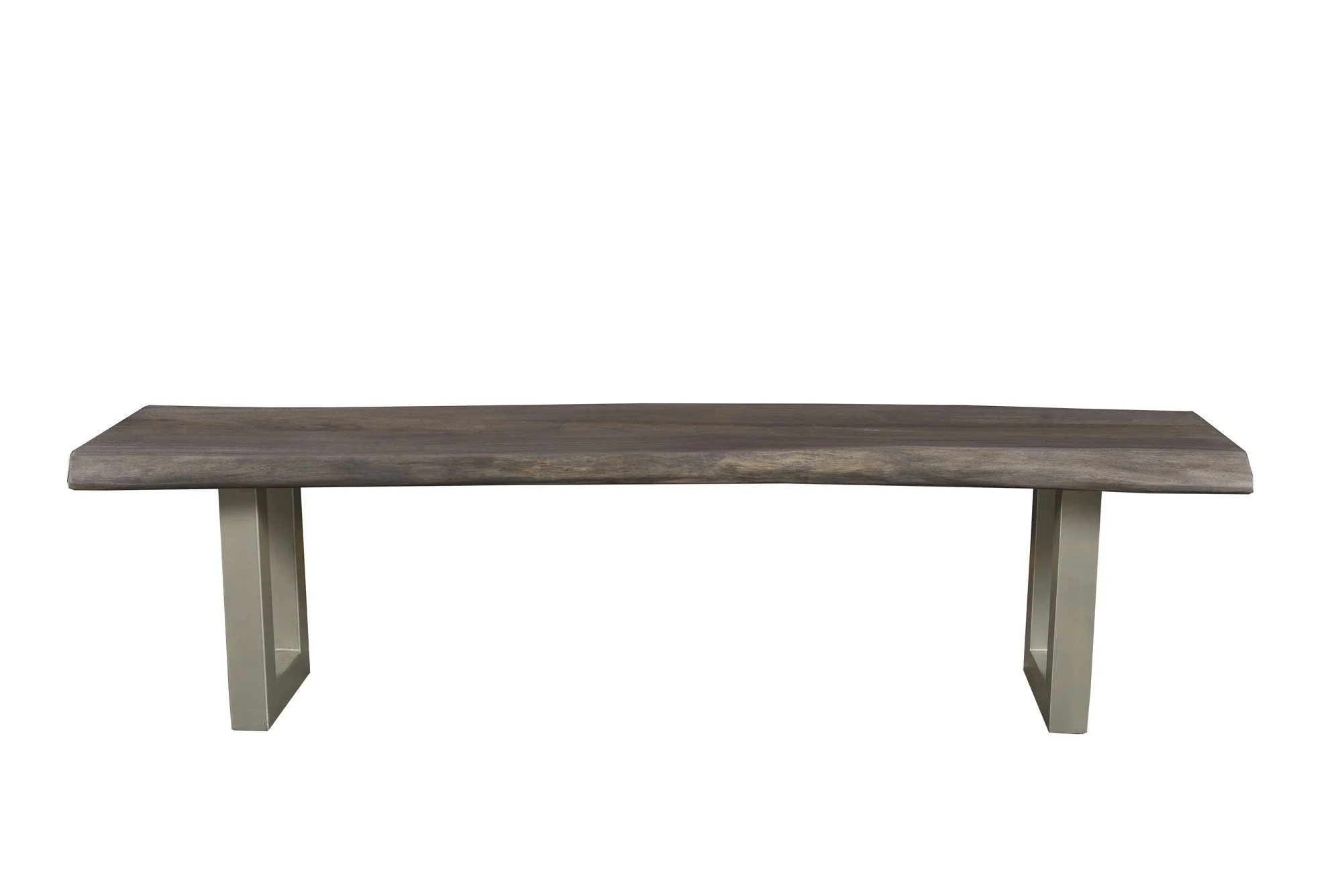 TAJ Dining Bench - Vinegar Matte Top/ U Tube Metal Base - Image 4