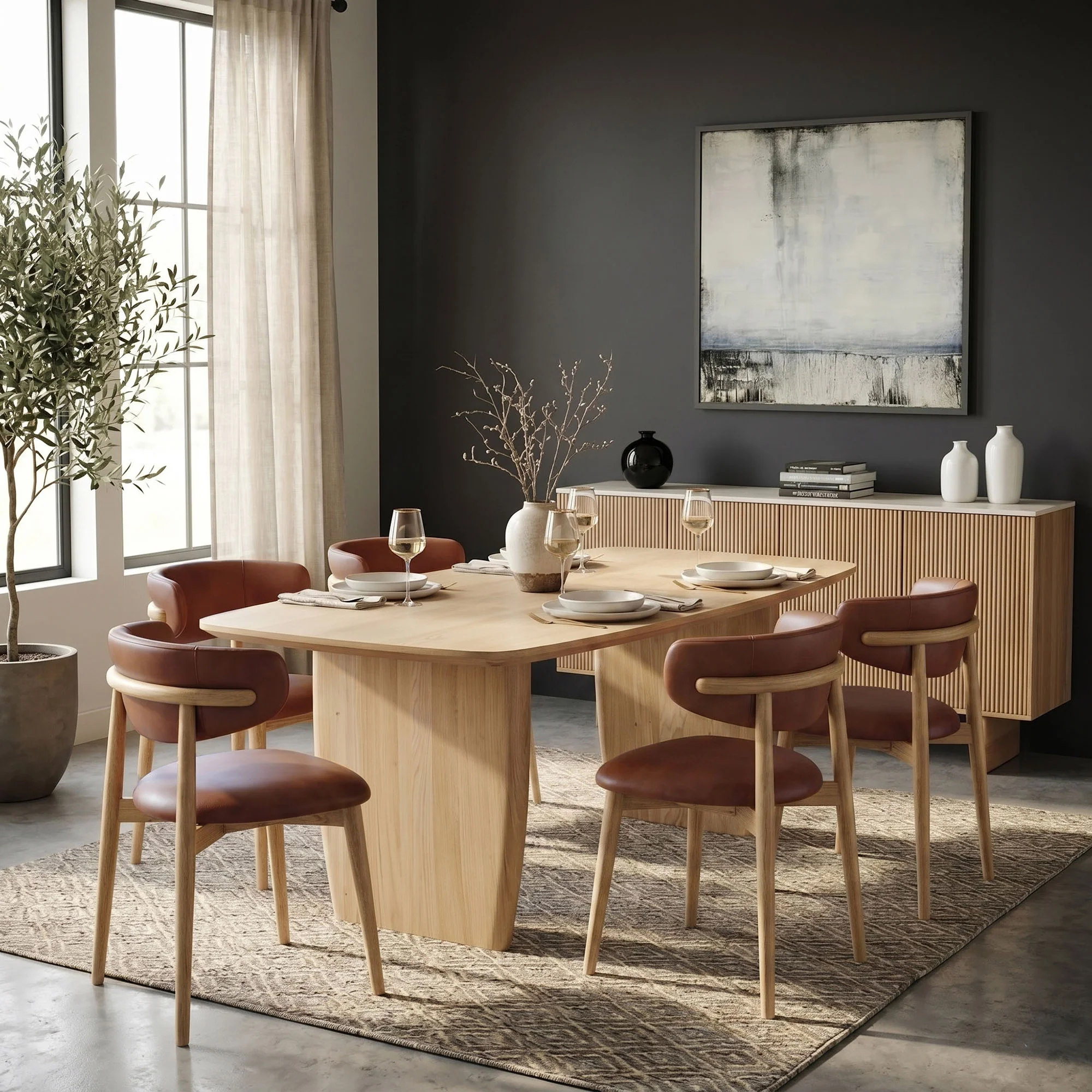 Tonic Dining Table - Biscotti Oak - Image 7